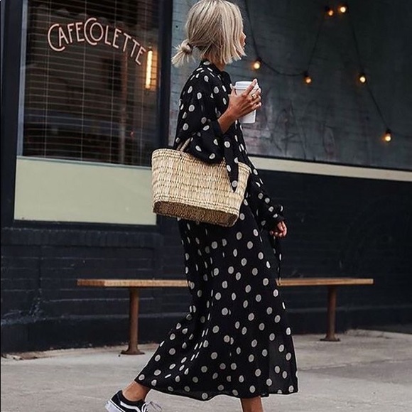 polka dot high low dress